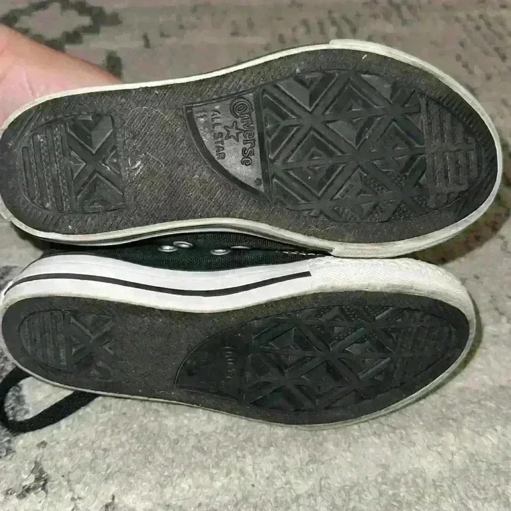 Buffalo plaid and black Converse Chuck Taylor‎ High Tops Girls size 11